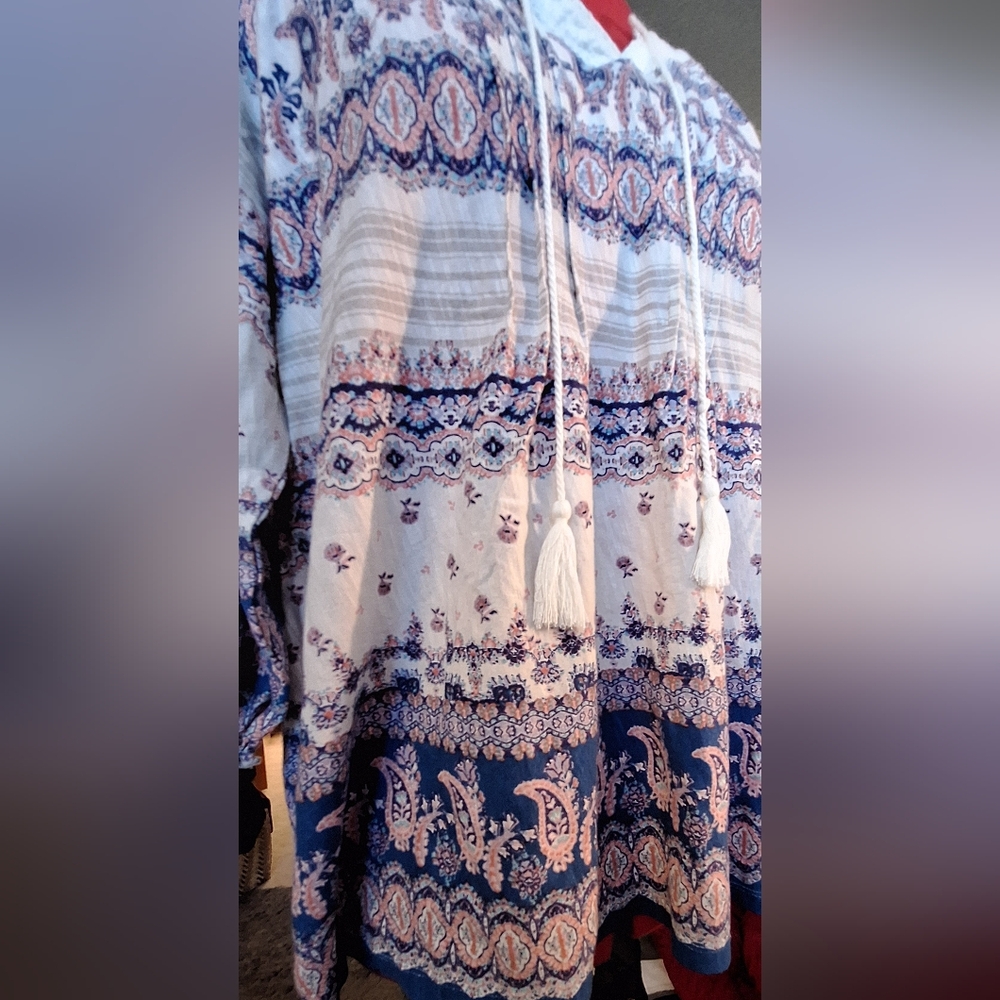 Vintage America Blues Blouse Size L - Picture 8 of 11